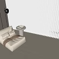 Modern single sofa 3d model