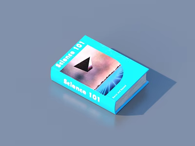 Minecraft 101 Book With Blue Cover And Black Triangle Logo Design For Gamers 3d model