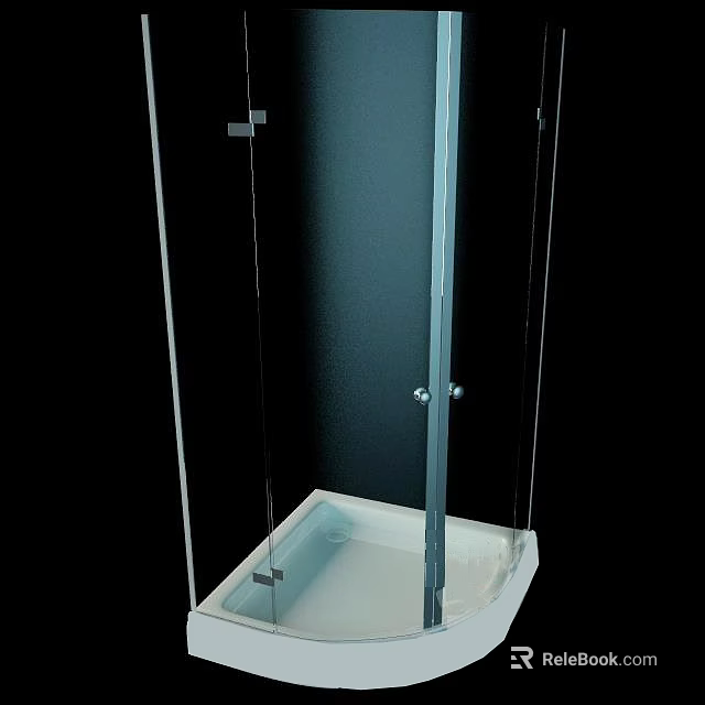 Modern Shower Head Design With Glass Enclosure And Sleek Stainless Steel Fixtures 3d model 
