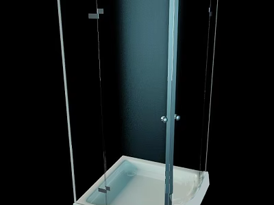 Modern Shower Head Design With Glass Enclosure And Sleek Stainless Steel Fixtures 3d model