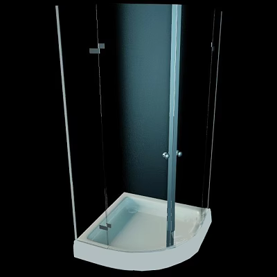 Modern Shower Head Design With Glass Enclosure And Sleek Stainless Steel Fixtures 3d model