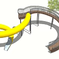 Modern slide children's slide 3d model