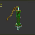 Rusty Hand Water Pump With Vintage Design Metal Handle And Cylindrical Body