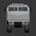 White Heavy Duty Military Vehicle With Multi Wheel Armored Body And Roof Platform