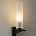 Modern Wall Lamp With Frosted Glass Shade Black Base And Warm Light