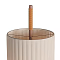 Modern Minimalist Floor Lamp With Pleated Fabric Shade And Metal Stand Warm Light