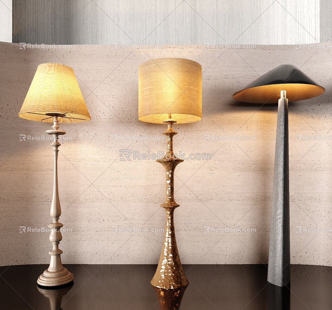 Modern floor lamp 3d model