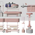 Modern Shelf Dessert Rack Cake Rack Background Wall Cake Display Rack 3d model