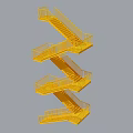 Modern Yellow Spiral Staircase Interior Design With Metal Railings And Sleek Structure