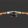 Game Movie Character Wearing Argentina Football Striped Jersey With Team Logo