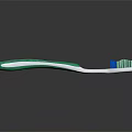 Modern Design Daily Cleaning Toothbrush With Green White Handle And Blue Green Bristles