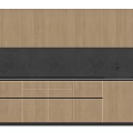 Modern Kitchen With Light Wood Cabinets Black Countertop And Backsplash And Built in Appliances