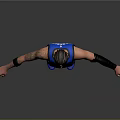 Man in Blue Oklahoma Number 5 Basketball Jersey with Headband Tattoos and Arm Sleeves