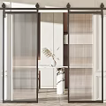 Modern Sliding Barn Doors Various Styles Black White Wooden Frame Interior Design