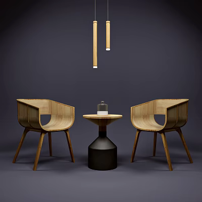 Modern leisure table and chair combination leisure table and chair 3d model