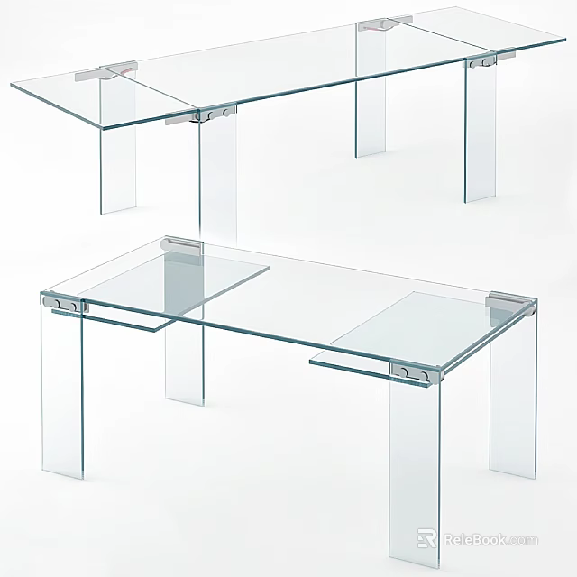 Modern Living Room Sofa Coffee Table Set With Glass Top And Minimalist Design 3d model 