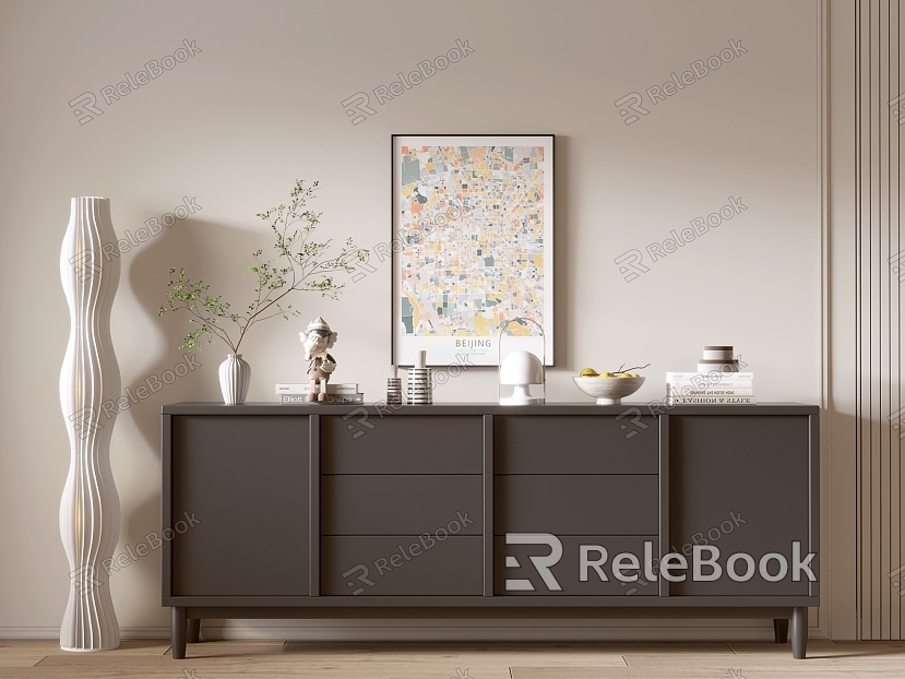 Black Cabinet Whole Cabinet Sideboard Cabinet Balcony Cabinet Locker Entrance Cabinet model