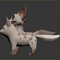 Game And Movie Character Featuring Pink Spotted Cartoon Dogs With Big Ears And Lively Expressions