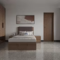 Traditional Office Interior With Leather Sofa Wooden Desk Computer Wall Painting And Coffee Table