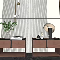 Modern bedside table ornaments table lamp chandelier 3d model