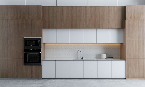 Modern Cabinet Wall Cabinet Open Kitchen 3d model