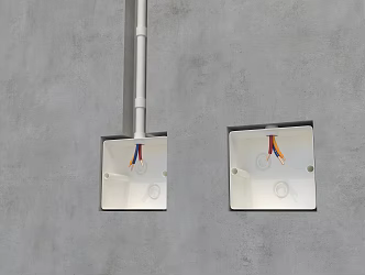 Embedded wire box industrial junction box distribution box wire box threading box connection box strong wire box hardware tool conduit 3d model