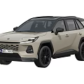 Beige SUV With Black Roof And Black Wheels Modern Exterior Design