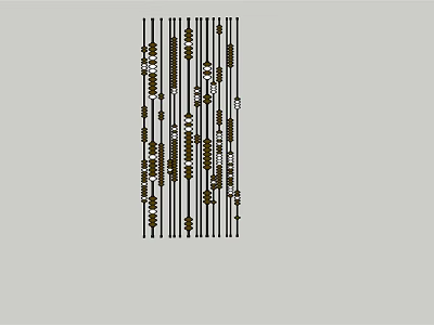 Modern Decorative Partition With Vertical Wooden Slats And Open Design 3d model