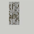 Modern Decorative Partition With Vertical Wooden Slats And Open Design