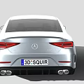 Silver Mercedes Coupe With Sleek Design Front Grille And Alloy Wheels