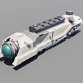 Futuristic Military Style Weapon With Camouflage Metal Design Multiple Openings And Green Lens