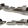 Modern Sofa Coffee Table Combination Multiplayer Sofa Combination 3d model