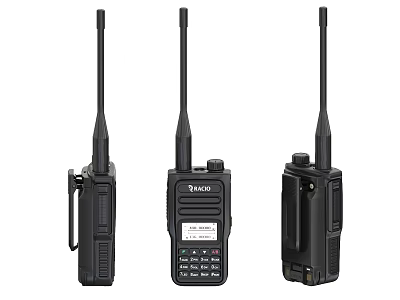 TYT Black Handheld Walkie Talkies With LCD Display And Keypad For Communication 3d model