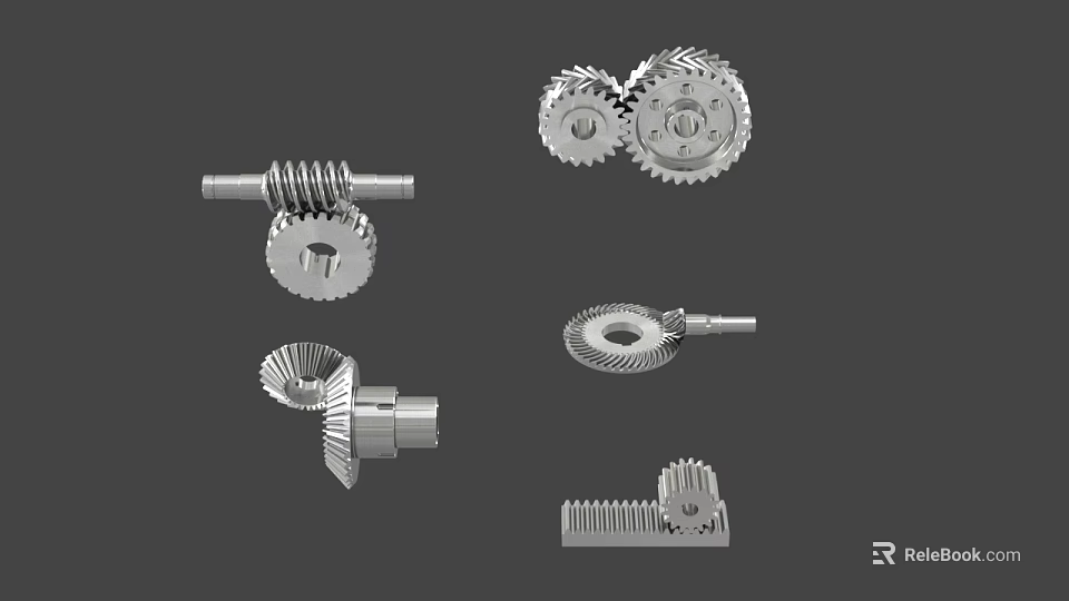 Hardware Tools Including Gears Worm Gears Racks and Precision Mechanical Parts 3d model 