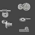 Hardware Tools Including Gears Worm Gears Racks and Precision Mechanical Parts 3d model