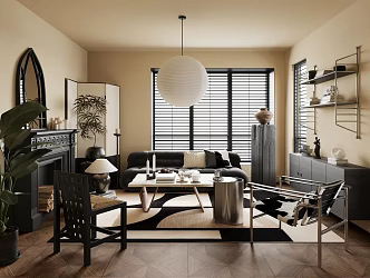 Quiet Living Room Middle Living Room 3d model