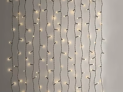 Decorative String Lights Hanging On Wall For Home Decoration With Warm Soft Glow 3d model
