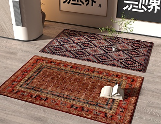 modern square carpet 3d model