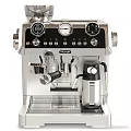 Stainless Steel Espresso Machine With Digital Display Gauges And Knobs For Modern Kitchen
