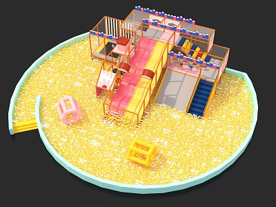 Modern Amusement Equipment Naughty Castle 3d model