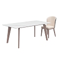 Modern Simple Light Luxury Dining Table Chair 3d model