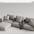 Modern Combination Sofa Multiplayer Sofa 3d model