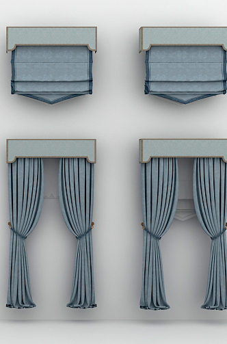 European Roman Curtain 3d model