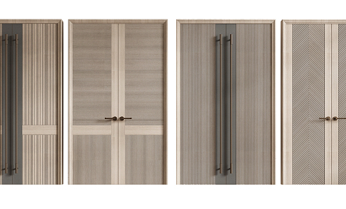 Modern double door 3d model