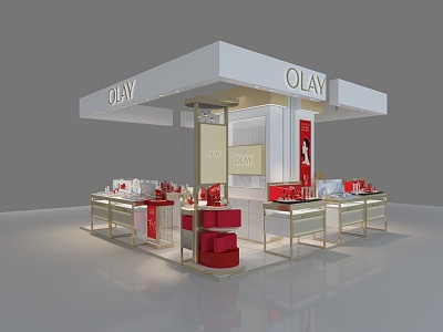 Olay Cosmetics Store Counter Container Shelf Shopping Mall Island Counter Cosmetic Store Front Desk model