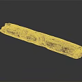 Wooden Decorative Sculpture With Natural Carved Texture And Long Shape Design