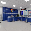 Modern Government Service Reception Area With Complete Office Facilities And Comfortable Waiting Seats