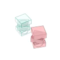 Modern Red Transparent Stacked Drawer Dresser With Sleek Design And Clear Finish