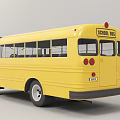 Vintage Yellow School Bus With Classic Body Design And Side Windows