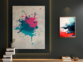 abstract decorative painting 3d model